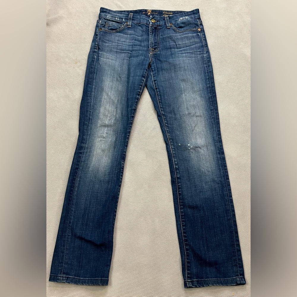 7 For All Mankind Kimmie Straight Leg Stretchy Jeans Size 28